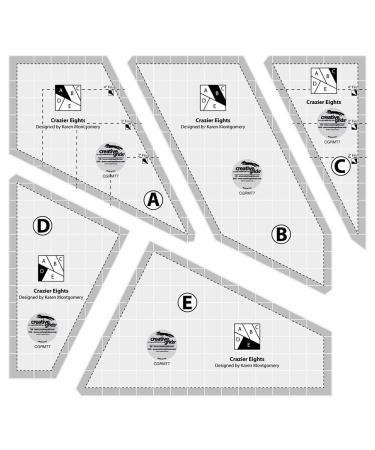 Creative Grids Crazier Eights Template 5pc Set - CGRMT7