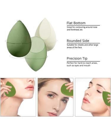Premium Makeup Sponge Egg Latex-Free Makeup Puff Beauty Foundation Blend Sponge Wet and Dry Multifunctional Professional Makeup Tools Safe to Use on Your Skin Beauty Blender (Green) - Buy Online on GoSupps.com