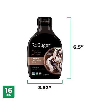RxSugar Plant-Based Organic Chocolate Syrup 16 oz - 0 Sugar, 0 Net Carbs, Diabetes-Safe | Keto & Gluten-Free - Buy Online on GoSupps.com