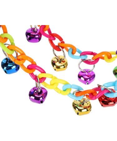Zerodis Swing Toy with Bells for Parrot Bird Hanging Bridge Swing Bite Climbing Toy Colorful Parrot Acrylic Chain Ladder for Cockatiels Finch African Greys Parrot Budgies Ringnecks Parakeet - Buy Online on GoSupps.com
