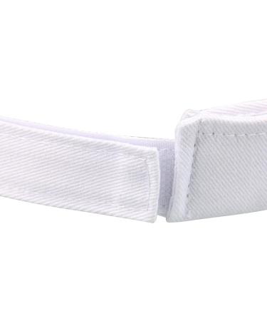 White Arched Sun Visor Hat - Adult Team Coach Cap | [Brand Name] - Buy Online on GoSupps.com