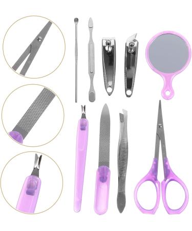 minkissy tool nail trimming kit nail file nail clippers apple shape 9 piece set Clippers Nail set purple cosmetic nail trimmer kit nail nail art kit nail kit de manicura medium Purple - Buy Online on GoSupps.com