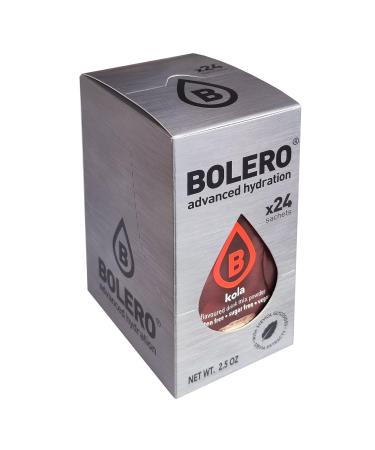 Bolero KOLA 24x3g | Sugar Free Powdered Juice Sweetened with Stevia + Vitamin C | for Kids and Sports | Gluten Free, Vegan |