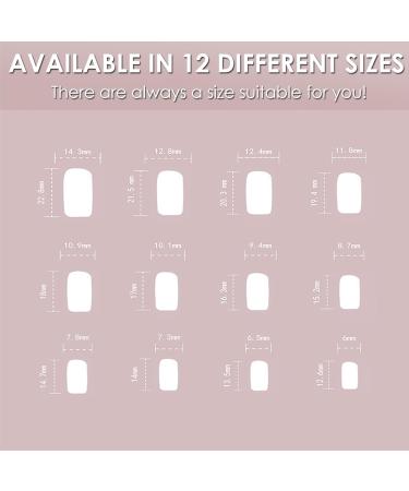 Square False Nails Short 24Pcs White Purple Gold Foil Full Cover Press on Nails | Nail Glue French Nail Tips for Women Girls - DIY Gradient - Buy Online on GoSupps.com