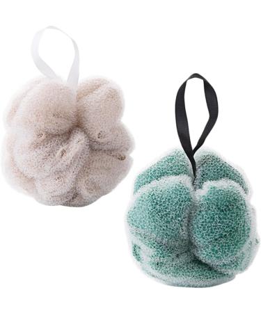 2pcs Exfoliating Shower Ball & Loofah - Fluffy Bath Sponge for Ultimate Skin Care | International Shipping Available - Buy Online on GoSupps.com