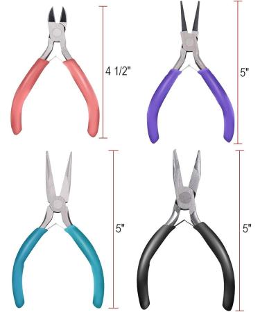Anezus 4Pcs Jewelry Pliers Tool Set for Beading, Repair & Making Supplies - Buy Online on GoSupps.com