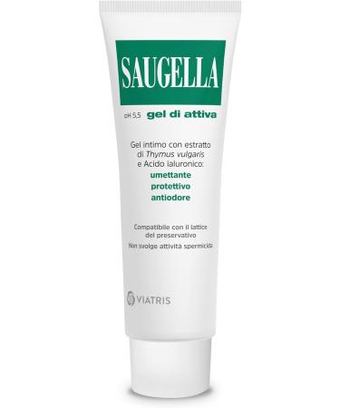 Saugella Attiva Gel Intimo con Acido ialuronico e Timo per un'azione umettante e antiodore 30ml - Buy Online on GoSupps.com