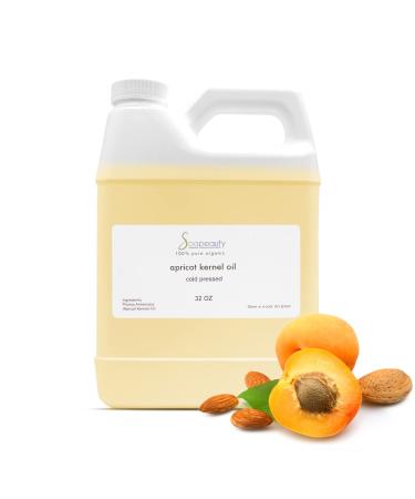 Soapeauty APRICOT KERNEL OIL Cold Pressed 100% Pure Natural Apricot Oil for Skin  Face  Hair Carrier for Essential Oils  Massage | 32 OZ 32 Fl Oz (Pack of 1)