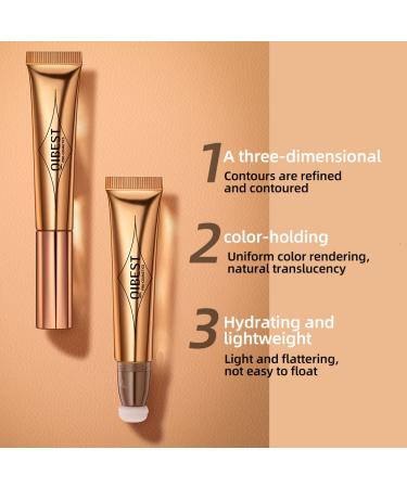 Cream Bronzer Contour Beauty Wand - Highlighter & Blush Stick with Cushion Applicator - Buy Online on GoSupps.com