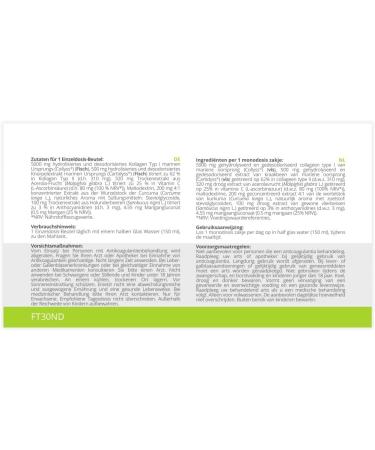 Pro Joints * 195 g / 30 single-dose sachets * Collagen Type I and Type II Acerola Turmeric Black Elderberry and Manganese - Buy Online on GoSupps.com