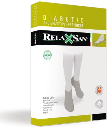 RELAXSAN 560S Diabetic No Show Socks for Men Women - Breathable Low Cut Cotton Socks for Sensitive Feet - 5-XL White - Buy Online on GoSupps.com