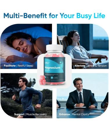 FOODESKY Magnesium Glycinate Gummies | 10 Forms of Magnesium + Vitamin D3 & Zinc | 60 Gummies | Supports Relaxation Focus & Better Sleep (1) - Buy Online on GoSupps.com
