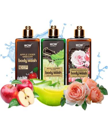 WOW Skin Science Body Wash Silky Skin Variety 3 Pack - Hydrating & Nourishing Body Wash Set - Buy Online on GoSupps.com