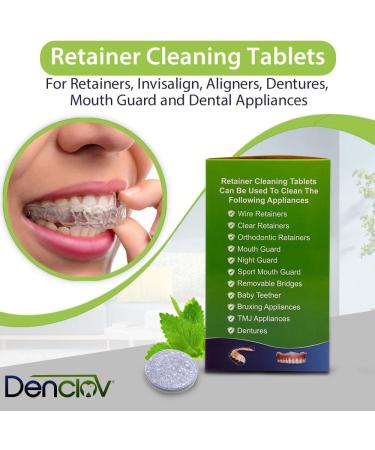 Retainer Cleaning Tablets Fresh Brite & Stain-Free for Invisalign Aligners Dentures Mouth Guard Denture Cleaner - Pack of 12 (Trial Pack) - Buy Online on GoSupps.com