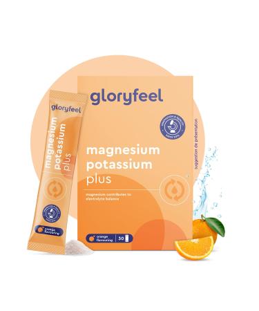Magnesium and Potassium Nutritional Supplement with Vitamins B C + Minerals Increases Energy & Supports Muscles* Post-Sport Rehydration For Athletes 30 Sachets Orange Taste Sugar Free