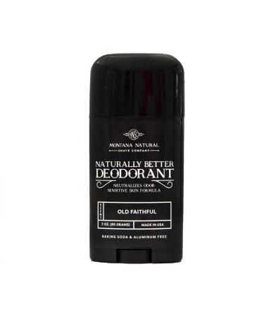 MNSC Old Faithful Deodorant - Magnesium & Activated Charcoal Sensitive Skin Formula - Aluminum-Free Baking Soda-Free All-Natural Plant-Derived - Made in USA