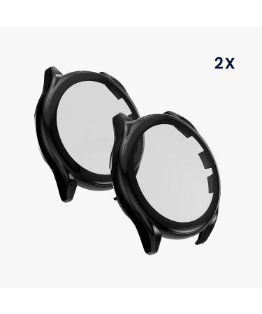 kwmobile Cover for Huami Amazfit GTR 3 / GTR 3 Pro - Set of 2 Black/Black Tempered Glass with Plastic Frame - Buy Online on GoSupps.com