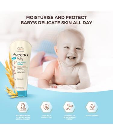 Aveeno Baby Daily Moisture Lotion with Natural Oatmeal - Hypoallergenic & Paraben-Free - 8 oz - Buy Online on GoSupps.com