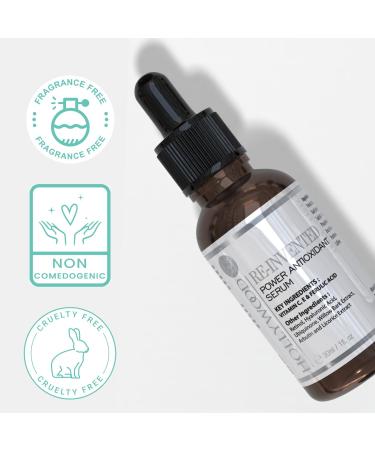 Hollywood skin Power Antioxidant Serum With 300 more Ferulic acid and vitamins C & E STRONGER than all the rest dosed to save you money and to work 30ml bottle - Buy Online on GoSupps.com