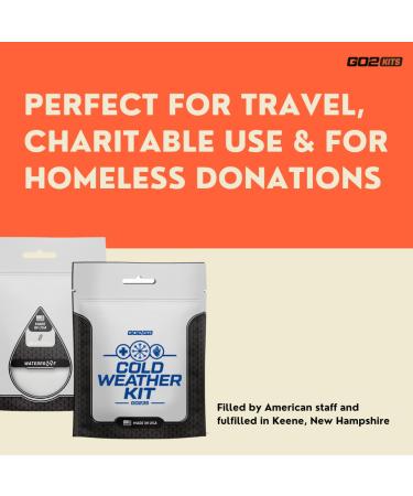 Go2Kits 100-Kits Cold Weather Winter Hygiene Toiletry Kit for Charity - Hand Warmers, Space Blanket, Lip Balm & More (100 Pack) - Buy Online on GoSupps.com