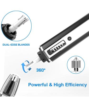 USB Rechargeable 4 in 1 Nose and Ear Hair Trimmer - Painless Dual Edge Blades for Men and Women - Water Resistant - Easy Cleansing - Buy Online on GoSupps.com