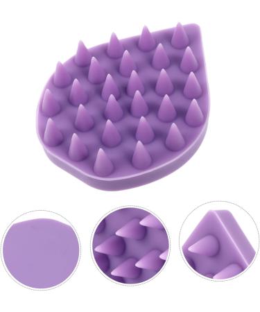 BUIFULSIC 1STK Bathing Brush | Silicone Dog & Body Massager Brush | Hair Shampoo Brush - Violet 8.5x7cm - Buy Online on GoSupps.com
