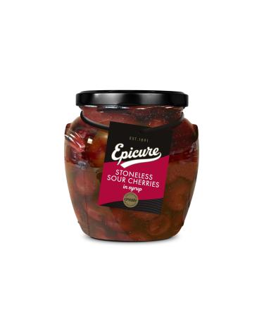 Epicure Stoneless Sour Cherries Jar 570 g (Pack of 1) Stoneless Sour Cherries In syrup