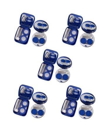 Solustrie 10 pc. Colored contact lenses contact lens container kit plastic container Small contact lens tank contact lens boxing invisible container make-up mirror case bracket pp
