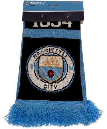 Man City Nero Scarf - Official Club Licensed - Sky/Navy - One Size - Buy Online on GoSupps.com