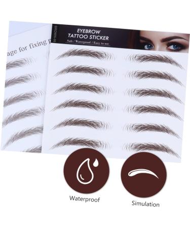 FOMIYES 12 Pcs Eyebrow Stickers Waterproof Stickers Waterproof Eyebrow Transfers Eyebrow Tool Mold Make up - Buy Online on GoSupps.com