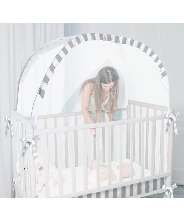 Baby Safety Pop up Crib Tent | Premium Crib Net to Keep Baby from Climbing Out | Upgraded Mesh Fabric | Protect Your Baby from Falls | Unisex Infant Crib Tent Net Gray - Buy Online on GoSupps.com
