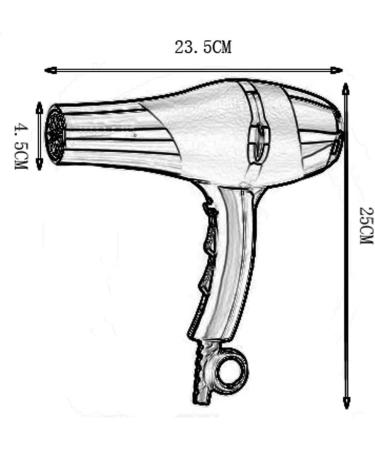 2000W Professional Hair Dryer with Diffuser Ionic Conditioning - Powerful Fast Hairdryer Blow Dryer - Buy Online on GoSupps.com