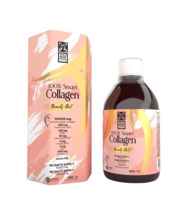 Type 1 Fish Collagen in 500ml Package | Formula with 10g Collagen in 25ml + MSM, Resveratrol, Coenzyme Q10, Hyaluronic Acid & Zinc | Orange Flavor