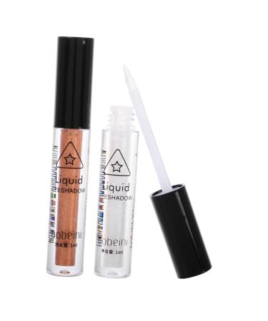 PLAFOPE 2pcs Eye Shadow Pencil Waterproof Eyeliner Pencil Metallic Eyeshadow Liner Silver Liquid