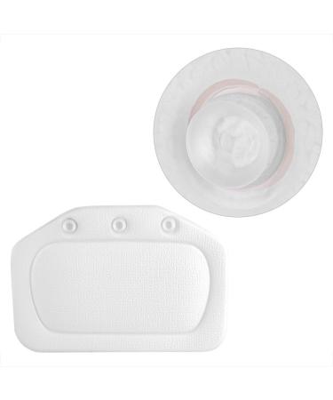 Wifehelper Soft Foam Spa Bath Pillow with Suction Cups - Head, Neck, and Back Support - Fits Any Tub - White - Buy Online on GoSupps.com