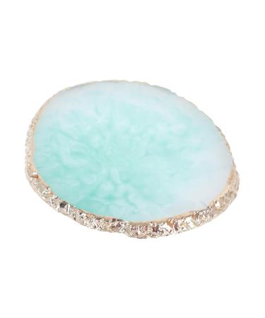 Gogogmee 1 Pc Round Palette Nail Art Supplies Nail Art Mixing Tray Hand Makeup Metal Watercolor Hand Makeup Mixing Elegant Foundation Resin