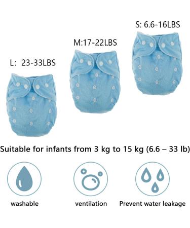 7Pcs Reusable Pocket Nappies for Babies | Washable Cloth Diapers - Multi-Color & Comfortable for Baby Boys & Girls - Buy Online on GoSupps.com