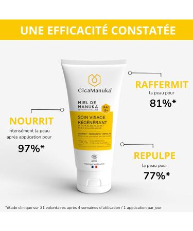 CICAMANUKA Regenerating facial treatment 5% Manuka honey IAA15+ and hyaluronic acid Nourishes Firms Anti-wrinkles - Skin lacking firmness dry and sensitive - 50ml tube - Buy Online on GoSupps.com