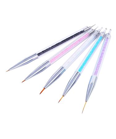 5-Piece Waldd Nail Art Liner Brushes Set - UV Gel Painting & Design Pens - Buy Online on GoSupps.com