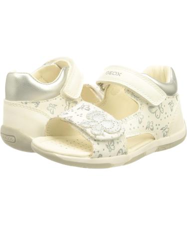 Geox Baby Girl's Sandal - Tapuz First Steps - Size 5 UK Child - White/Silver - Buy Online on GoSupps.com