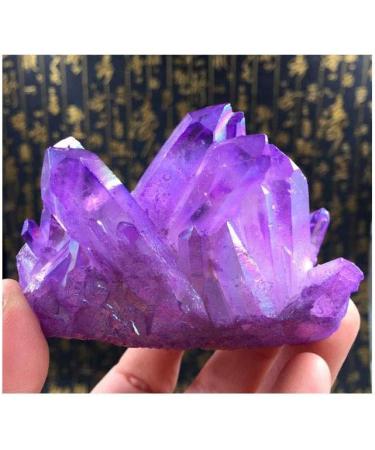 Red Titanium Coated Crystal Cluster Natural Gemstone Specimen Figurine (Color : Purple) - Buy Online on GoSupps.com
