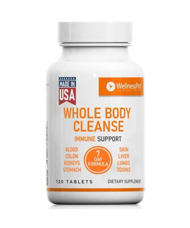 Detox Cleanse Gut & Liver Cleanser Herbal Dietary Supplement Milk Thistle Goldenseal Senna Calcium & Magnesium Probiotics Multivitamin & Multimineral 120 Tablets
