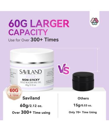  Saviland SAVILAND 3D Nail Gel 60g Solid Sculpture 3D Builder Gel with Chrome Powder Gold and Silver Sculpting Brush Multifunctional Clear Sculpting Nail Glue for DIY Nail Design - Buy Online on GoSupps.com