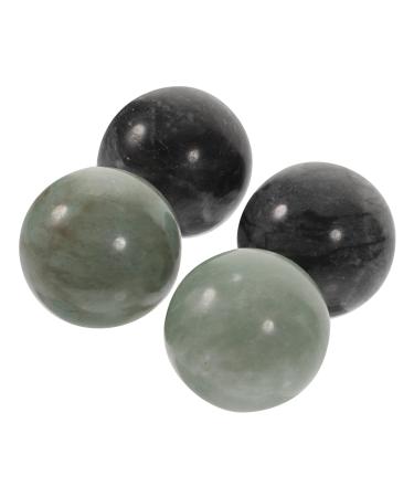 BUIFULSIC 2 sentences ball fitness balls marble baoding sphere Chinese health stress balls adult greenish stone balls marble balls of the round planet cone balls hand massage billiards
