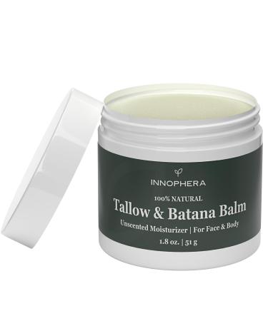 Innophera Beef Tallow Balm for Skin Care With Batana Oil from Honduras 100% Natural Moisturizer for Sensitive Skin Face and Body Unscented 1.8 oz.