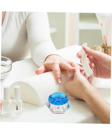 Housoutil Nail Art Crystal Cup Glass Mug with Lid Nail Glass Cup Nails Pen Holder Nail Tiny Cup Clear Fingernail Polish Powder Dappen Dish Nail Art Cup Gel White Crystal With Cover - Buy Online on GoSupps.com