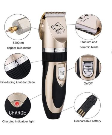 I-live Electric Pet Grooming Clippers Rechargeable Cordless Pet Fur Grooming Trimmer Kit set Low Noise Low Vibration Professional Pet Dogs and Cats Grooming Trimmer Kit - Buy Online on GoSupps.com