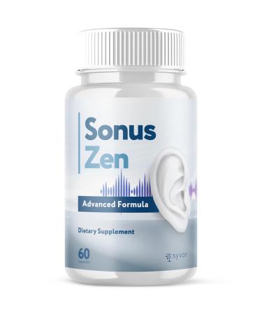 Sonus Zen Capsules Official SonusZen Pills with All Natural Ingredients Advanced Formula Ear Health and Wellness Support Supplement with Maximum Strength Vitamins for Women & Men (60 Capsules)