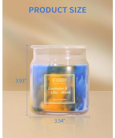 Shop Lavender Candle - 2 Wick Soy Wax 80-Hour Burn Strong Scent | Aromatherapy & Gift for Women | Coastal Ocean Effect - 12oz - Buy Online on GoSupps.com