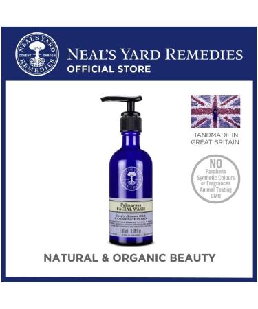Neal's Yard Remedies | Palmarosa Facial Wash | Vegan Organic Ingredients | Deeply Cleanse Oily & Combination Skin | 100ml - Buy Online on GoSupps.com
